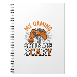 Halloween Gamer Skills Are Scary Vintage Shirt Des Notebook