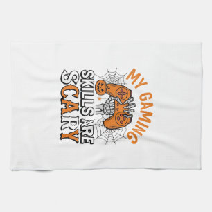 Halloween Gamer Skills Are Scary Vintage Shirt Des Tea Towel