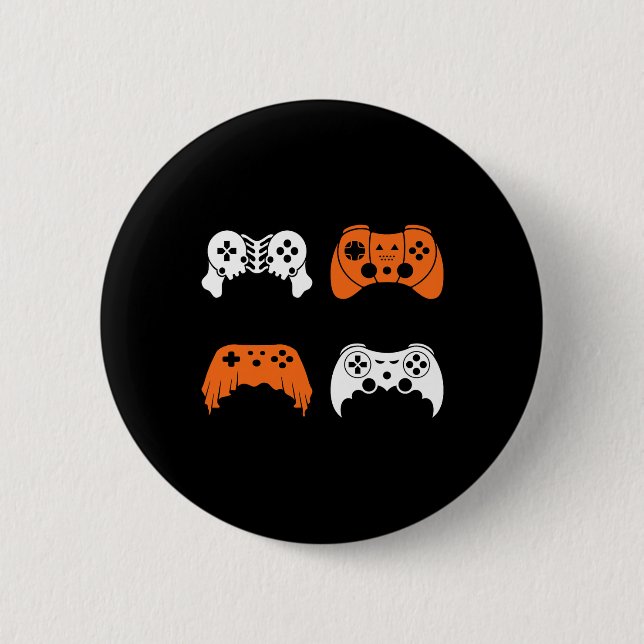 Halloween Gaming Controller Gamer Video Game Contr 6 Cm Round Badge (Front)