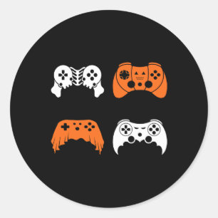 Halloween Gaming Controller Gamer Video Game Contr Classic Round Sticker