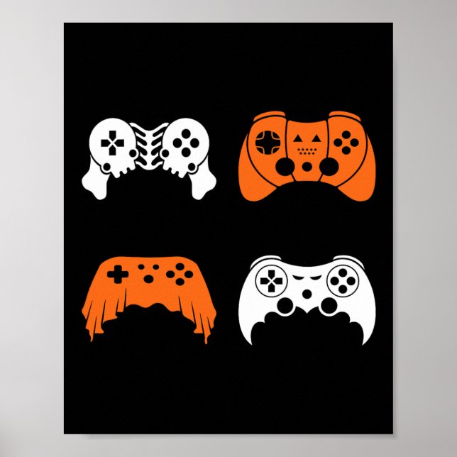 Halloween Gaming Controller Gamer Video Game Contr Poster (Front)