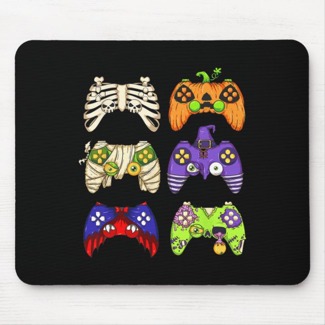 Halloween Gaming Controller Men Boys kids Gamer Ha Mouse Pad (Front)