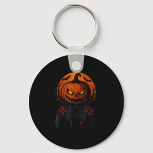 Halloween Gaming Controller Soky Pumpkin Gamer Boy Key Ring