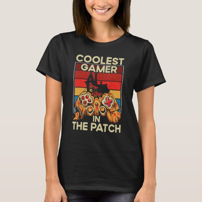 Halloween Gaming Halloween Gamer Spooky Video Game T-Shirt (Front)