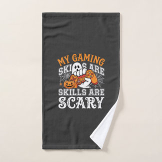 Halloween Gaming Skills Are Scary Ghost Controller Hand Towel