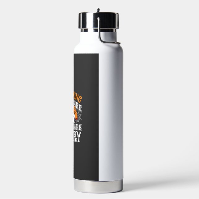 Halloween Gaming Skills Are Scary Ghost Controller Water Bottle (Left)