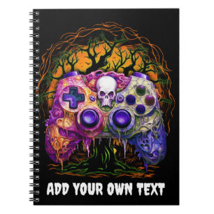 Halloween Gaming, Spooky Controller, Gamer Costume Notebook