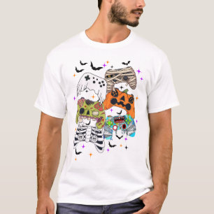 Halloween Gaming T-Shirt with Spooky Controller 