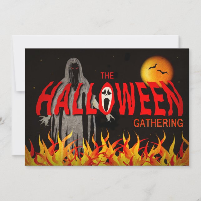 Halloween Gathering Scary Party Invitation (Front)