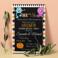 Halloween Gender Baby Reveal Party Monster Orange