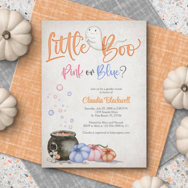 Halloween Gender Reveal Baby Shower Invitation (Creator Uploaded)