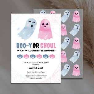 Halloween Gender Reveal Boo-y or Ghoul Party Invitation