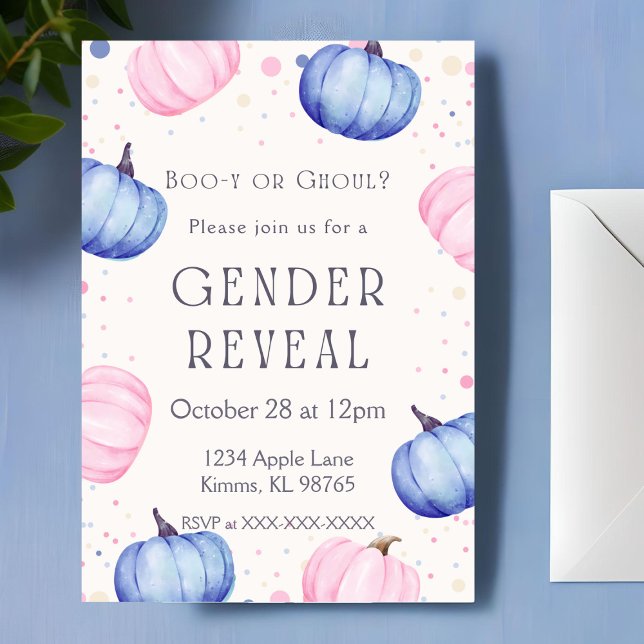 Halloween Gender Reveal Invitation (Creator Uploaded)