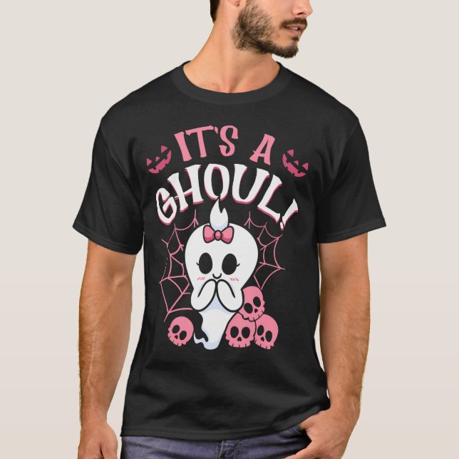 Halloween Gender Reveal It'S A Ghoul Shower Party  T-Shirt (Front)