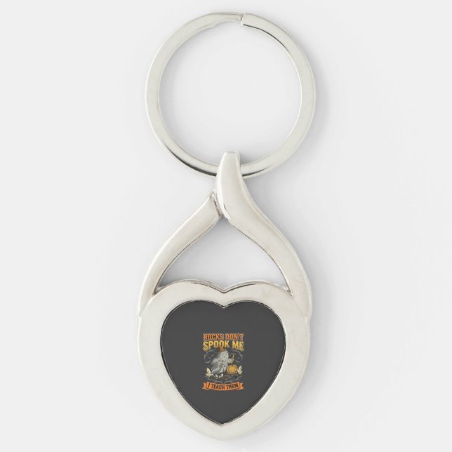 Halloween Geology Teacher Scare Key Ring (Front)