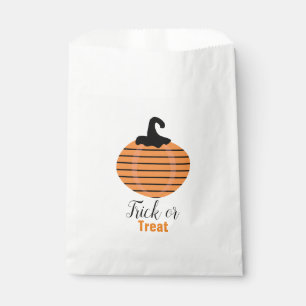 Halloween Geometric Pumpkin Stripes Favour Bags