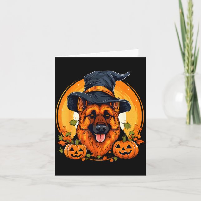 Halloween german shepherd  card (Front)