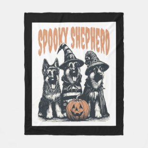 Halloween German Shepherd.jpg Fleece Blanket