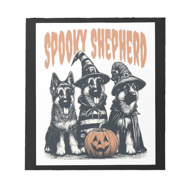 Halloween German Shepherd.jpg Notepad (Front)