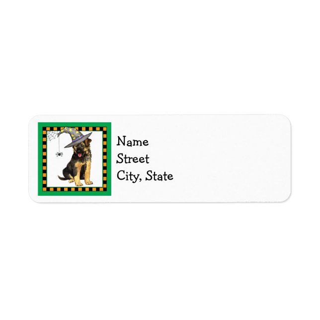 Halloween German Shepherd Label (Front)