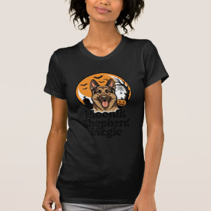 Halloween German Shepherd Spooky Moon Dog Lover Sh T-Shirt