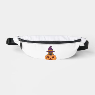 Halloween German Shepherds With Witch Hat Stuck In Bum Bags