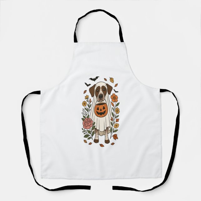 Halloween German Shorthaired Pointer Apron (Front)
