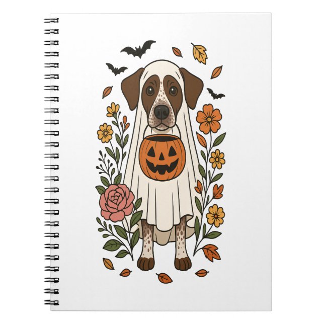 Halloween German Shorthaired Pointer Notebook (Front)
