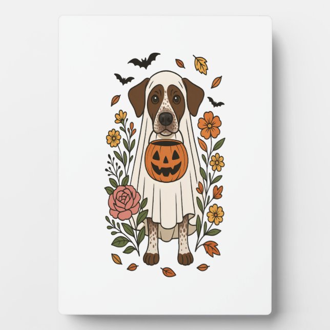 Halloween German Shorthaired Pointer Plaque (Front)