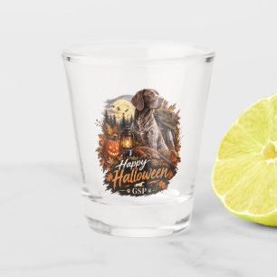 Halloween German Shorthaired Pointer Shot Glass
