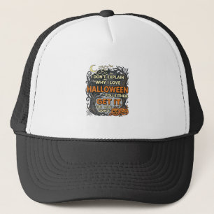 Halloween Get It Spooky Tree Pumpkins Bats Spiderw Trucker Hat