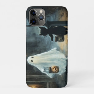 Halloween Ghost and Cat Encounter Case-Mate iPhone Case