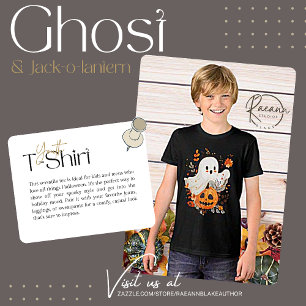 Halloween Ghost and Jack-o-lantern Youth T-Shirt Tri-Blend Shirt