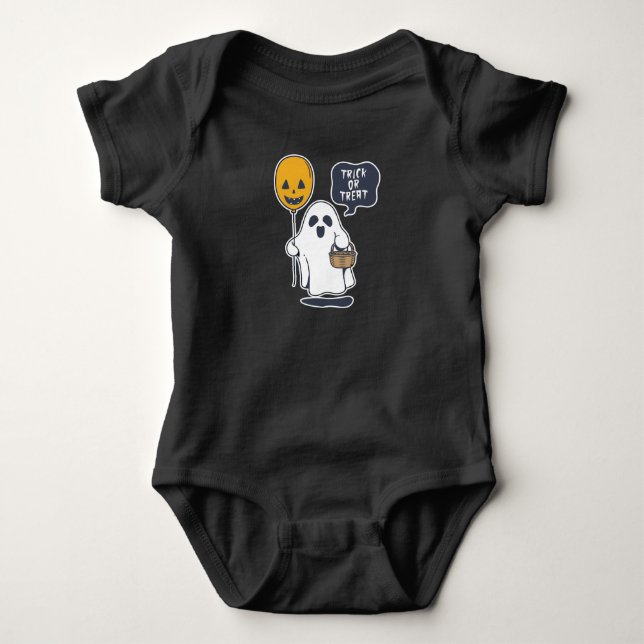 Halloween Ghost Baby Bodysuit (Front)