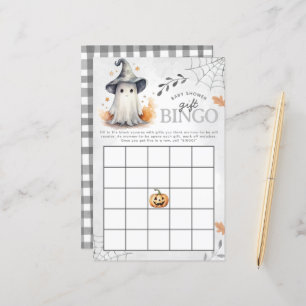 Halloween Ghost Baby Shower Bingo Game