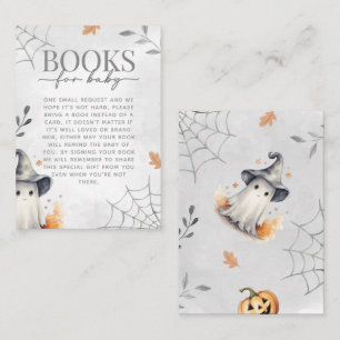 Halloween Ghost Baby Shower Book Request Enclosure Card