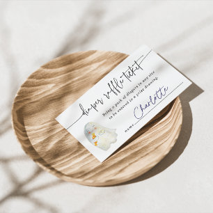 Halloween Ghost Baby Shower Diaper Raffle Ticket Enclosure Card