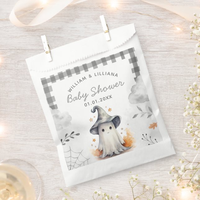 Halloween Ghost Baby Shower Favour Bag (Clipped)