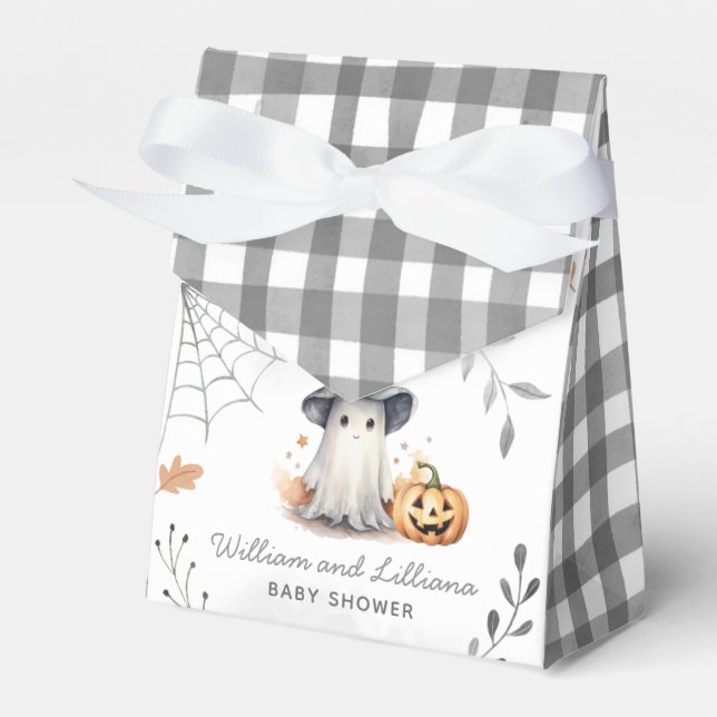 Halloween Ghost Baby Shower Favour Box (Front Side)