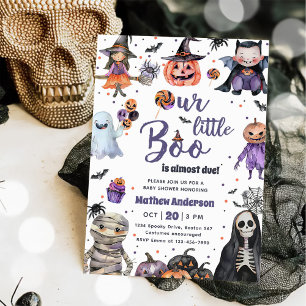 Halloween Ghost Baby Shower Party Invitation