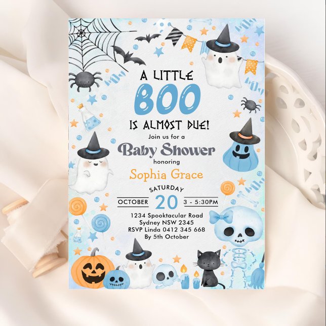 Halloween Ghost Baby Shower Party Invitation (Creator Uploaded)