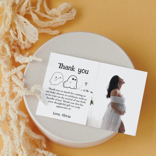 Halloween Ghost Baby shower thank you card (Creator Uploaded)