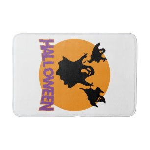 Halloween ghost bath mat