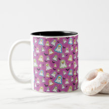 Halloween Ghost, Bats, Star, Confetti Light Purple