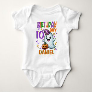 Halloween Ghost Birthday Boy Spooky Party Design Baby Bodysuit