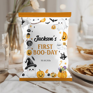 Halloween Ghost Birthday Party Chip Bag Wrapper