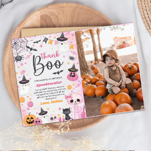 Halloween Ghost Birthday Party Thank You Card