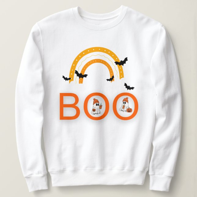 Halloween Ghost Boo 1  Sweatshirt (Design Front)