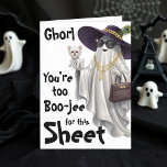 Halloween Ghost Boo Boujee Womens Happy Birthday Card<br><div class="desc">Bring sass and spooky humour to Halloween with this boujee greeting card for women. Perfect for mothers, sisters or your favourite fabulous friend, it’s a fun choice for Halloween parties, fall birthdays, or just a seasonal laugh. With its playful mix of chic and spooky, this card is sure to stand...</div>