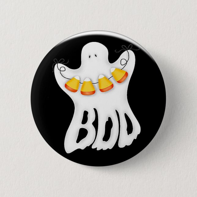 Halloween ghost boo button (Front)